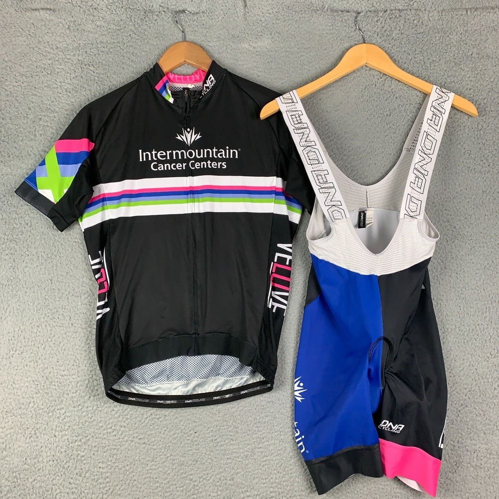 DNA Cycling Jersey & Padded Bib Shorts Set Mens L/XS Short Sleeve Cycling Italy
